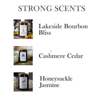 Strong smelling scents for rustic candle collection