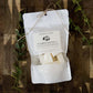 Sugared Chestnut soy wax melts in a bag with jute twine bow
